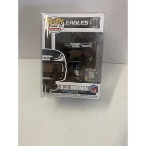 Funko Pop! A.J. Brown NFL Vinyl Figure #300 Philadelphia Eagles W/ Protector